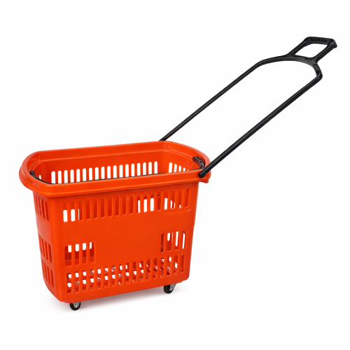 Корзина тележка Пластиковая с 2 - мя ручками.